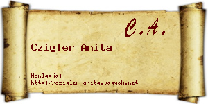 Czigler Anita névjegykártya